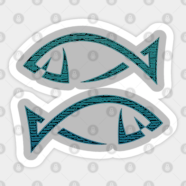 Pisces Fish Sticker by Zodiac Syndicate